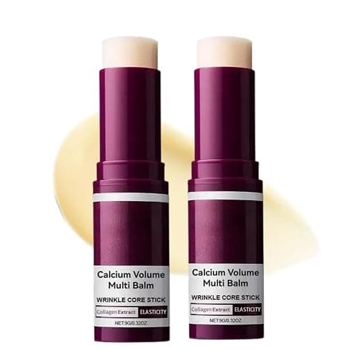 2PCS Korean Collagen Moisturizing Stick,Pure Collagen Wand,Calcium Volume Multi balm,Wrinkle Core Stick,Calcium Multi-Effect Moisturizing Cream,Anti-aging, Suitable for Eyes, Face, Neck,Lip - Image 1