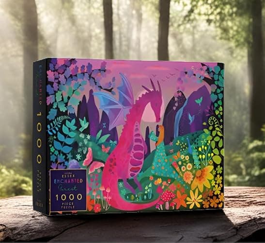 Elena Essex Puzzles for Adults 1000 Pieces - Enchanted Forest | Jigsaw Puzzles | 1000 Piece Puzzle for Adults | Cool Magic Dragon Puzzle | 20x28inches thumbnail 8