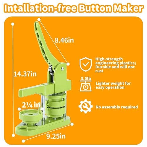 MK.Bear Button Maker Machine 58mm (2.25 in) Installation-Free, DIY Button Pin Maker Machine, Button Badge Press Machine with Free 100pcs Button Maker Supplies & Pictures & Circle Cutter & Magic Book thumbnail 2