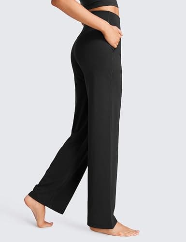 CRZ YOGA Womens Butterluxe High Waist Wide Leg Pants with Pockets 31" - Buttery Soft Comfy Casual Yoga Lounge thumbnail 3