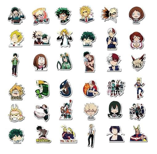 JSYAVG 100pcs Cool My Hero Academia Stickers for Girls Kids Teens Adult,Waterproof Vinyl My Hero Academia Decal for Water Bottle Skateboard Guitar Travel Case Bike Laptop Car Bumper Luggage Phone thumbnail 3