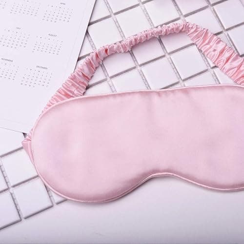 Silk Sleep Mask Light Blocking Luxury 100% Mulberry 19mm Silk Eye Mask Eye Cover Blindfold Ultra Soft Light & Comfy Anti Aging Skin Care with Travel Bag Gift Package thumbnail 5