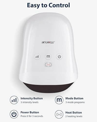 CINCOM Hand Massager - Cordless Hand Massager with Heat and Compression for Arthritis and Carpal Tunnel, Gifts for Women(White) thumbnail 4