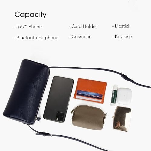 DONNAIN Premium Full-Grained Leather Crossbody Purses for Women, Hobo Bags for Women Crossbody with Adjustable Strap thumbnail 6