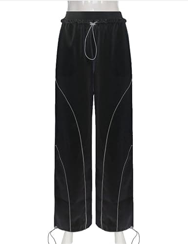 Zontroldy Cargo Pants Women Parachute Pants Y2K Baggy Casual High Waist Wide Leg Track Pants Streetwear thumbnail 6