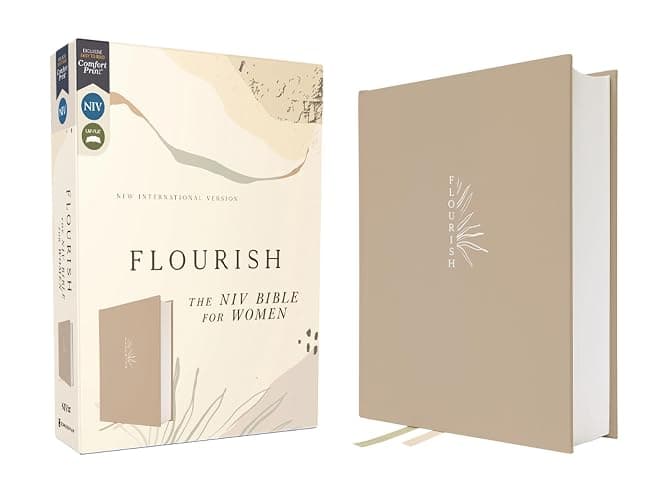 Flourish: The NIV Bible for Women, Cloth over Board, Cream, Comfort Print - Image 1