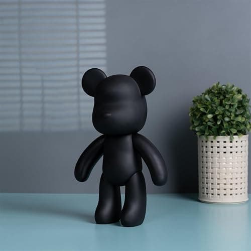 Coniuty Fluid Bear 9 inch Black Mold Figure for Painting and Home Decoration thumbnail 5