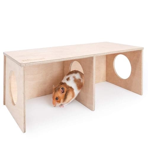 Niteangel Hamster Secret Peep Shed 2-Chamber Hideout & Tunnel Exploring Toys (Large - for Syrian Hamster) - Image 1