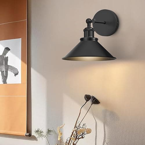 ZornLots Battery Operated Wall Sconce Set of 2,Vintage Wireless Wall Sconces with Remote,Dimmable Led Wall Lights,Wall Lamp Fixture Indoor Bedroom Living Room Kitchen,LED Bulbs Included,Black thumbnail 7