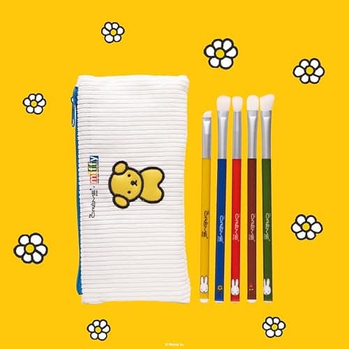 The Crème Shop Miffy Everyday Essentials Eyeshadow Brush Set and Travel Bag, Cute Miffy Pouch, 5 Eye Makeup Brushes, Korean Beauty, Blending Brush, Shading Brush, Precise Brush, Angled Shading thumbnail 5