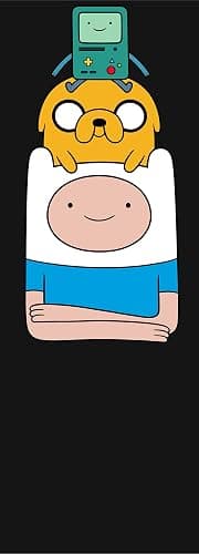 Adventure Time Finn, Jake, and BMO Men's Black Drawstring Sleep Pants thumbnail 3