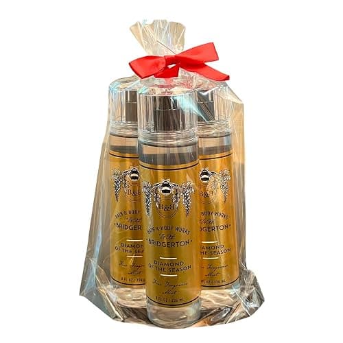 Bath & Body Works BRIDGERTON DIAMOND OF THE SEASON Fine Fragrance Mist Gift Set with a Red Bow for Holiday 8 fl oz - Pack of 3 thumbnail 2