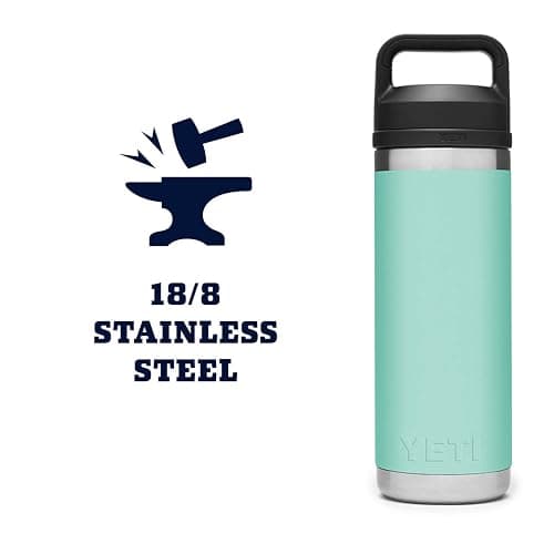 YETI Rambler 18 oz Bottle, Vacuum Insulated, Stainless Steel with Chug Cap, Seafoam thumbnail 6