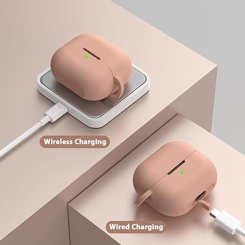 Case for Apple Airpods 4 - VISOOM Airpods 4 Cases 2024 Cover Women Anti-Drop Silicone iPods 4 Earbuds Wireless Accessorie Charging Cases Girl Bling Keychain for Airpod iPods 4th Generation thumbnail 5