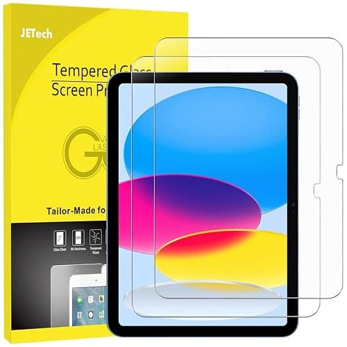 JETech Pellicola Protettiva per iPad (A16) 11a/10a Generazione (2025/2022), Vetro Temperato, HD Chiaro, Pacco da 2 - Image 1
