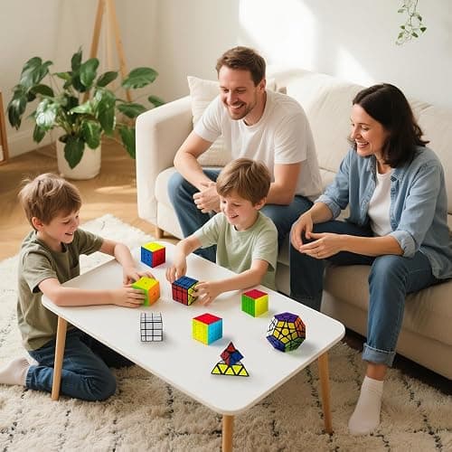 Speed Cubes, [8Pack] Magic Cubes，Puzzle Cube - Megaminx Mirror Pyramid 2x2 3x3 4x4 5x5 Puzzle Cube Collection Speed Cube Bundles for Kids& Adults thumbnail 6