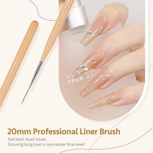 GAOY 8 Pcs Nail Brushes for Nail Art, Nail Design Tools for Nail Detail Painting, French Liner and Dotting Pens for Nail DIY thumbnail 4