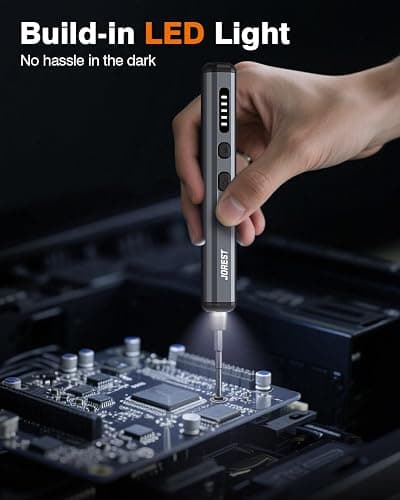 JOREST Mini Electric Screwdriver, Precision Set with 38-in-1 Magnetic Bits, Repair Tool Kit for iPhones, Laptop, Drone, Game Console, Camera, Toys; Stocking Stuffers for Men;Birthday Gift for Father thumbnail 5