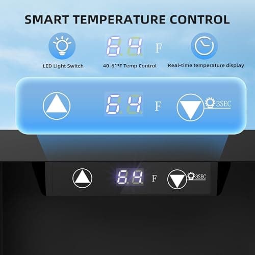 Antarctic Star 18L Beverage Refrigerator Cooler 24Can, Mini Fridge with Quiet Compressor, LED Light,Freestanding Small Fridge with Electronic Temperature Control for Home and Bar(40-61 ℉) thumbnail 4
