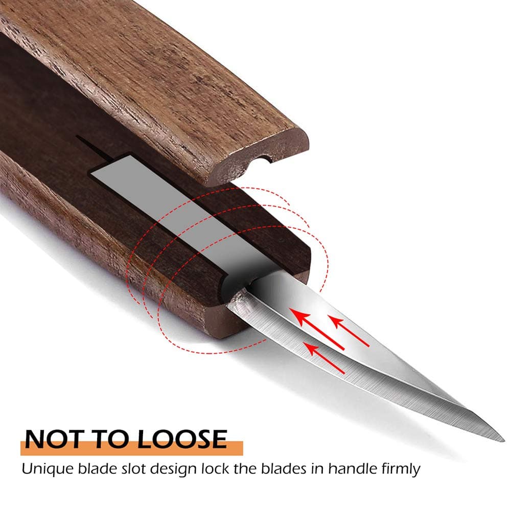10pc Wood Carving Knife Set Beginner Wood Carving Kit Convenient Wood Carving Tools Set Cut Resistant Gloves,Spoon Carving Hook Knife, Wood Carving Whittling Knife, Chip Carving Detail Knife Sandpaper for Woodworking thumbnail 2