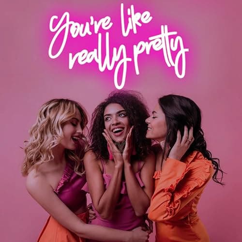 DAKABUKA You Are Like Really Pretty Neon Sign Pink Room Decor LED Neon Signs Wall Decor For Bedroom Bachelorette Party Teen Girls Room With Dimmable Switch USB Power(16.9 * 10.6inches) thumbnail 7