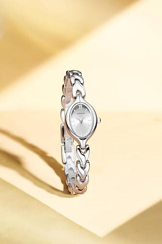 JIANDUN Vintage Women's Oval Bracelet Watch, Waterproof Stainless Steel Band with Adjustment Tool, Retro Ladies Quartz Wristwatch, Perfect for Daily Wear and Special Occasions thumbnail 5