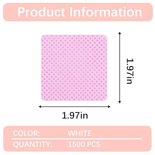 1500Pcs Lint Free Nail Wipes, Pink No Lint Nail Wipes for Gel Nails Lint Free Polish Remover Wipe Eyelash Extensions Glue Nails Cleaning Pads Supplies thumbnail 2