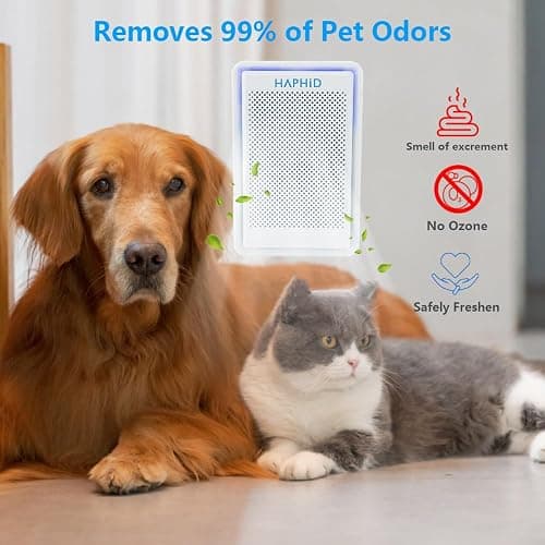 HAPHID Cat Litter Deodorizer 99%, Pet Odor Eliminator for Strong Odor with Catalyst Filter, Air Purifier Plug In Air Freshener for Home & Pets Litter Box Room Wardrobe Toilet Shoe Cabinet (White） thumbnail 5