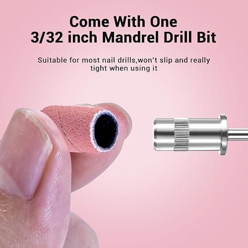 MelodySusie 100 Pcs Nail Drill Bits Sanding Bands for Nail Drill 180 Fine Grit Nail File Sanding Bands for Acrylic Nails Gel Manicures and Pedicure thumbnail 5
