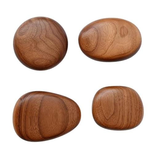 DimyFew 4Pcs, Wood Wall Mounted Coat Hooks Wooden Coat Hooks Coat Racks Wood Cabinet Knobs Wall Hooks for Scarf, Bag,Hat,Bedroom,Home thumbnail 6