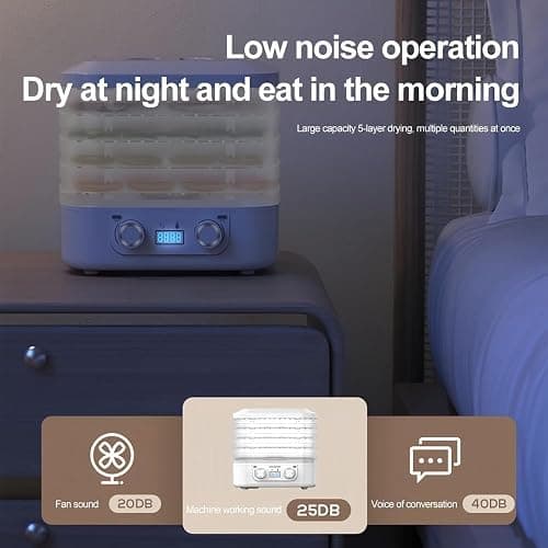2026 NEW Food Freeze Dryer Machine for Home,Dryer Machine for Candy and Snacks,Food Dehydrator Machine with Digital Adjustable Timer and Temperature Control,for Beef Fruits Meat Vegetables (Blue) thumbnail 5
