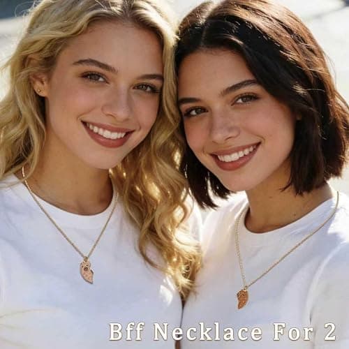 HANRESHE Brown Capybara Best Friend Necklace Cute Heart Capybara Bff Necklace Fashion Friendship Necklaces Gift thumbnail 3