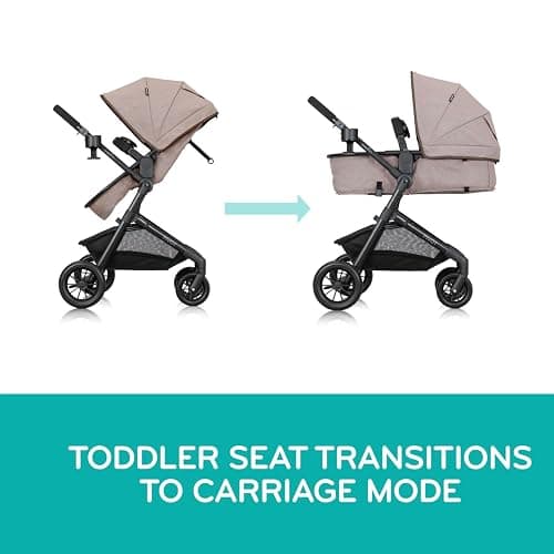 Evenflo Pivot Modular Travel System with LiteMax Infant Car Seat (Casual Gray) thumbnail 7