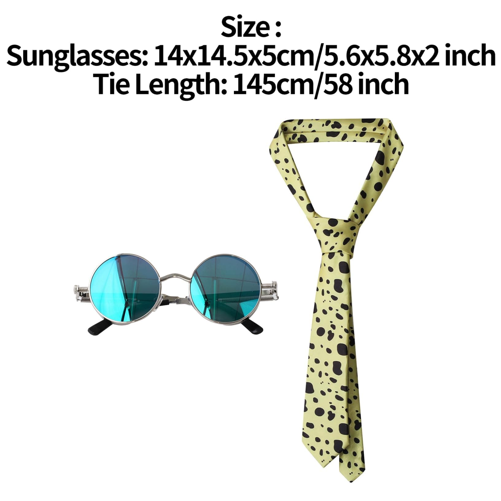 Yeahdor Kento Nanami Cosplay Glasses Tie Anime Cosplay Leopard Print Tie With Glasses thumbnail 2