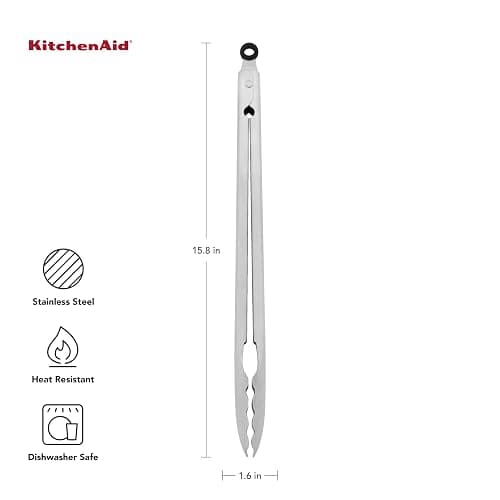 KitchenAid Stainless Steel Long Tongs, 14 Inch thumbnail 3