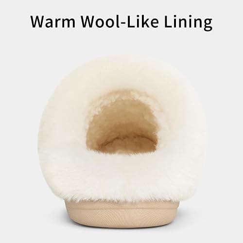 Evshine Warm Knit House Slippers for Women Comfy Wool-Like Lined Chenille Slippers with Memory Foam and Indoor Outdoor Soles thumbnail 3
