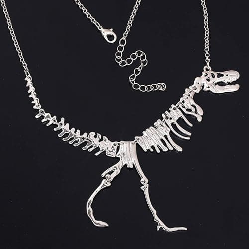 ZOLEAROPY Dinosaur Skeleton Vintage Collar Necklaces Statement Gothic Tyrannosaurus T-Rex Bone Choker Pendant Necklaces Bib Fashion Costume Jewelry thumbnail 5