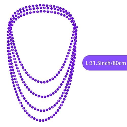 Haakong Women Tutu Costume Accessories Set Sunglasses Ponytail Headband Tutu Skirt Necklace for Halloween Mardi Gras thumbnail 4