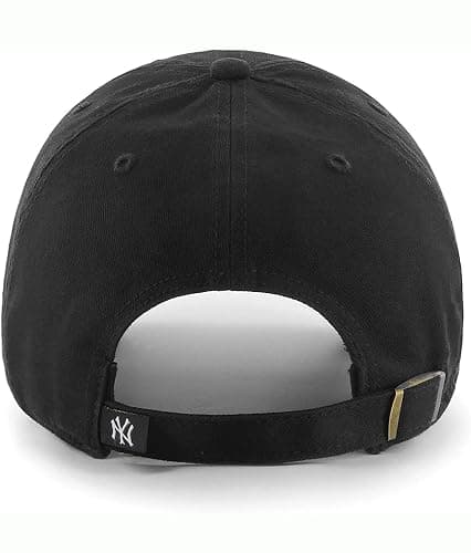 47 Brand MLB Black White Primary Logo Clean Up Adjustable Baseball Cap Hat, Adult One Size Fits All thumbnail 2