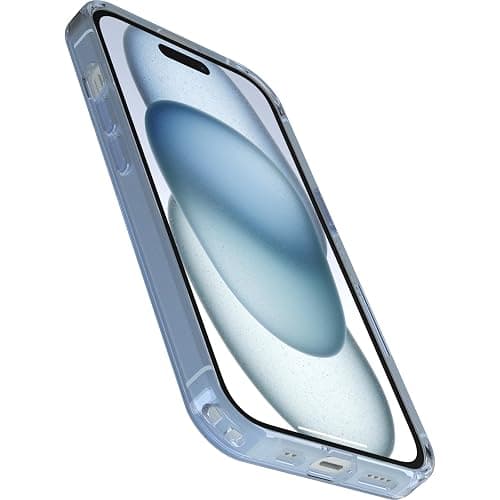 OtterBox iPhone 13, 14, 15, and 16e Symmetry Series Clear Case - Silver Glade Blue thumbnail 4