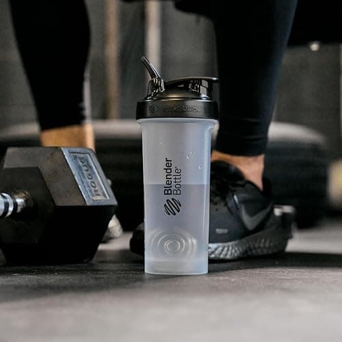 BlenderBottle Classic V2 Shaker Bottle Perfect for Protein Shakes and Pre Workout, 28-Ounce, Clear/Black thumbnail 2