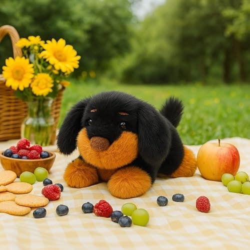 Mushymallow Adorable Plush Dachshund Dog Stuffed Animal Soft Plush Toy Cute Birthday Gifts for Boys Girls Kids Toddlers thumbnail 6