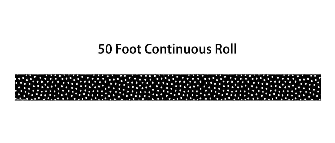 Teacher Created Resources White Painted Dots on Black Straight Rolled Border Trim (TCR8911) thumbnail 9