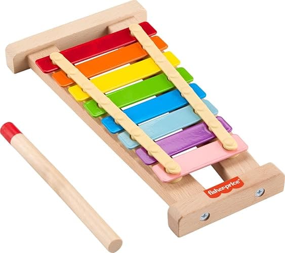Fisher-Price Wood Toddler Toy Xylophone, Wooden Musical Instrument for Developmental Play Preschool Kids Ages 2+ Years thumbnail 7