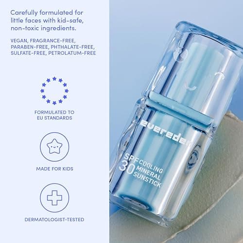 Evereden Kids Mineral Sunscreen Stick SPF 30, UVA/UVB, EWG Verified | Developed with Harvard & Stanford Dermatologists, 100% Mineral SPF 30, Fast & Easy Application, Cool On Contact, Zinc Oxide thumbnail 5