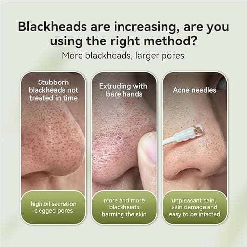 LANBENA 2.0 Blackhead Remover - 60 Pieces Peel Off Mask for Nose & Face, Nose Plants Pore Strips with Salicylic Acid, Blackhead Removal Kit 1.05oz thumbnail 3