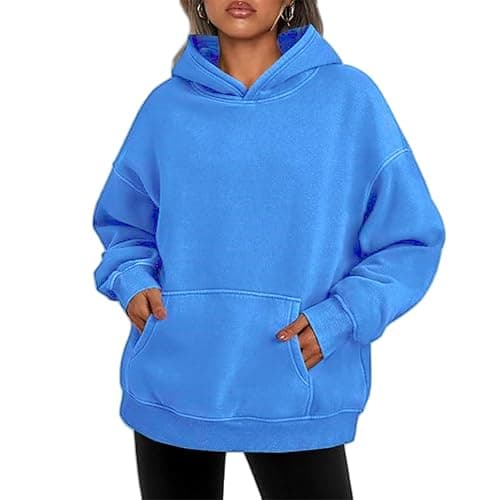 Baimiu Womens Oversized Acid Wash Hoodie Unisex Heavyweight Fleece Hoodies Men Vintage Washed Sweatshirt Fall Y2k Outfits thumbnail 2