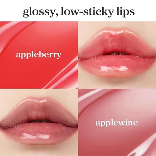 NOONI Korean Lip Oil Set - Appleberry & Applewine - Plumping & Hydrating Clear Gloss thumbnail 6