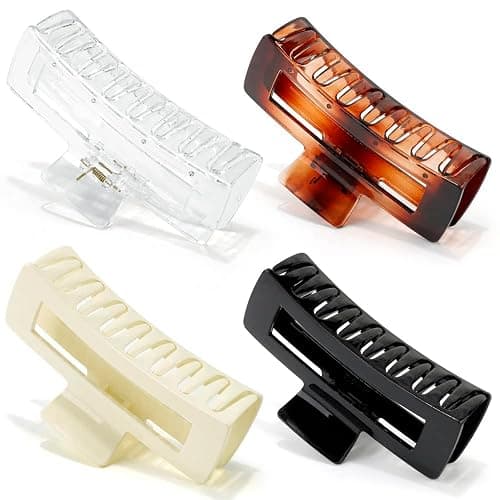 Ahoney 5 Inch Extra Large Claw Clips Big Hair Clips for Thick Long Hair, XL Giant Claw Clip Strong Hold Oversized Banana Jumbo Jaw Clips Arcylic, 90s Hair Accessories for Women (Classic) thumbnail 6