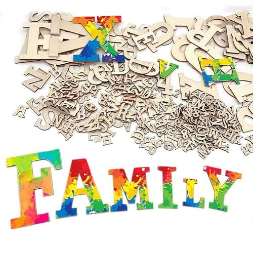 Wooden Letters for Crafts, 6 Inch Unfinished Capital Large Wooden Alphabet Letters&Numbers Wood Letters for DIY Painting Arts Home Decorations Kids Spelling Learning (26Pcs) thumbnail 5
